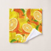 Citrus d'été Citrons et Oranges Whimsical Artwork™ (Gant de toilette)