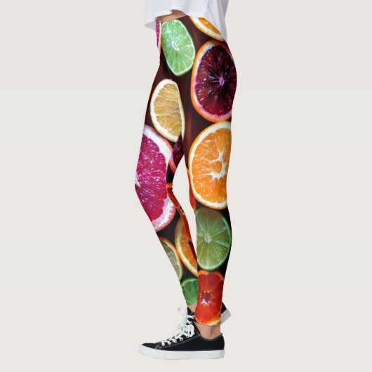 Citrus Dream Lemon Limoen Oranje Fruit Leggings (Links)