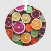 Citrus Dream Lemon Limoen Oranje Fruit Ornament (achterkant)