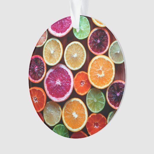 Citrus Dream Lemon Limoen Oranje Fruit Ornament (voorkant)