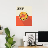 Citrus éclairé - Poster d'art fruitier frais et vi (Bureau à domicile)