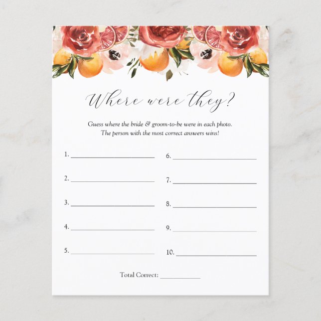 Citrus en Greenery waar ze speelden (Voorkant)