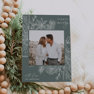 Citrus en specerijen Altijd Merry Photo Holiday Feestdagenkaart