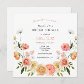 Citrus et fleurs Invitation à la douche nuptiale (Devant / Derrière)