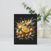 Citrus explosie briefkaart (Staand voorkant)