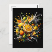 Citrus explosie briefkaart (Voorkant / Achterkant)