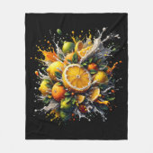 Citrus explosie fleece deken (Voorkant)