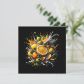 Citrus explosie kaart (Staand voorkant)