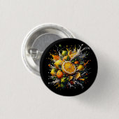 Citrus explosie ronde button 3,2 cm (Voorkant /achterkant)