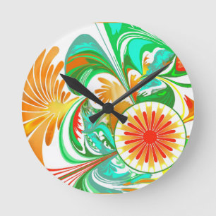 Citrus explosie ronde klok