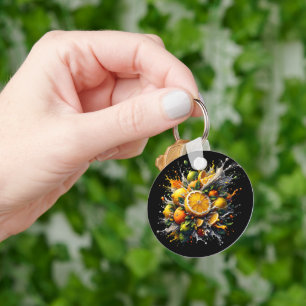 Citrus explosie sleutelhanger