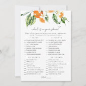 Citrus Fête des mariées jeu carte téléphone jeu (Devant)