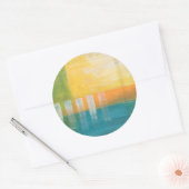 Citrus Fields I Ronde Sticker (Envelop)