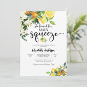 Citrus Floral Bridal Shower Invitation (Debout devant)