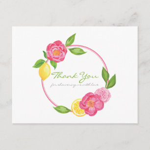 Citrus Floral Citrus Baby shower Merci Note