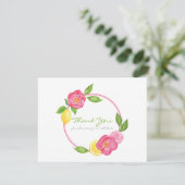Citrus Floral Citrus Baby shower Merci Note (Debout devant)
