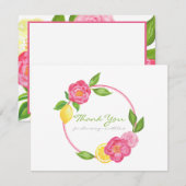 Citrus Floral Citrus Baby shower Merci Note (Devant / Derrière)