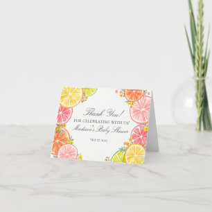 Citrus Floral Little Cutie Baby shower Bedankt