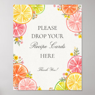 Citrus Floral Main Squeeze Deel een Receptteken Poster
