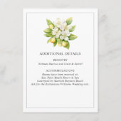 Citrus Floral Mariage Détails Cartes de boîtier (Devant)