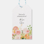 Citrus Floral Vrijgezellenfeest Douche gunsten Cadeaulabel (Voorkant)