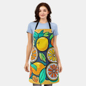 Citrus Fruit Art Design Schort (Gedragen)