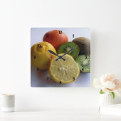 Citrus Fruit Clock Vierkante Klok (Huis)