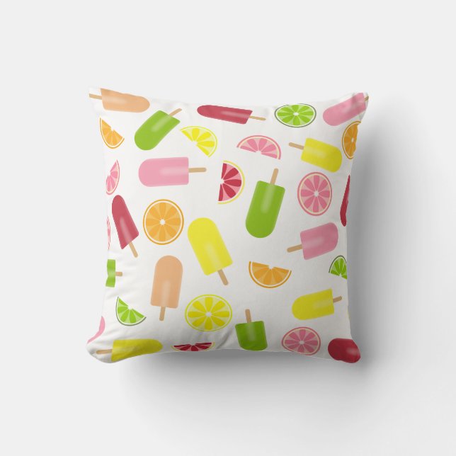 Citrus Fruit Ice Pop Pillow Kussen (Voorkant)