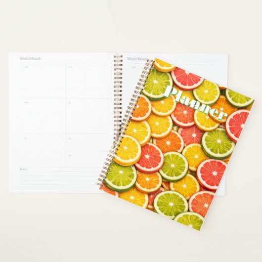 Citrus Fruit Planner Cover (Devant avec enveloppe)