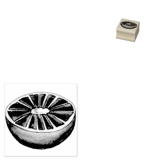 Citrus Fruit Roze grapefruitmoes Rubberstempel (Gestempeld)