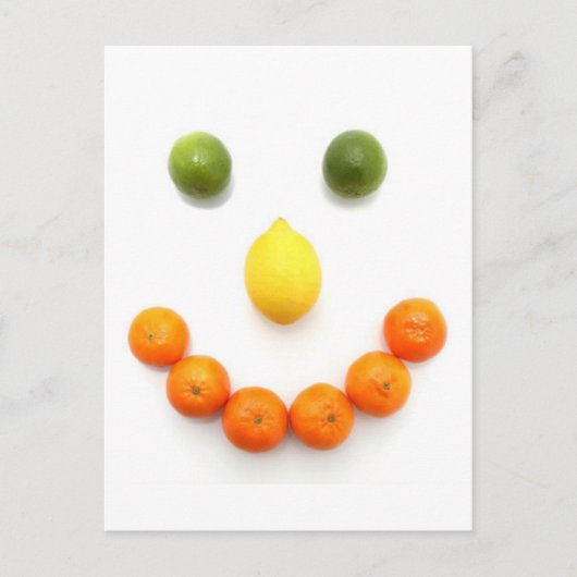 Citrus Fruit Smile Briefkaart (Voorkant)