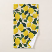 Citrus Fruit Summer Pattern Yellow Lemons (Serviette à main)