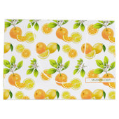 Citrus Fruits Art Sinaasappels and Lemons Patten Groot Cadeauzakje (Achterkant)
