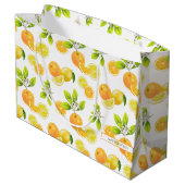 Citrus Fruits Art Sinaasappels and Lemons Patten Groot Cadeauzakje (Achterkant Gekanteld)