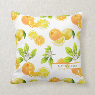 Citrus Fruits Art Sinaasappels and Lemons Patten Kussen
