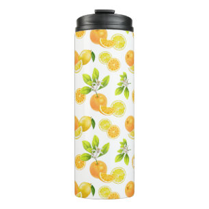 Citrus Fruits Art Sinaasappels and Lemons Patten Thermosbeker