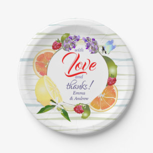 Citrus Fruits Dank u wel Papieren Bordje