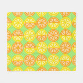 Citrus Fruits Fleece Deken (Voorkant (Horizontaal))