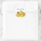 Citrus Fruits Vierkante Sticker (Tas)