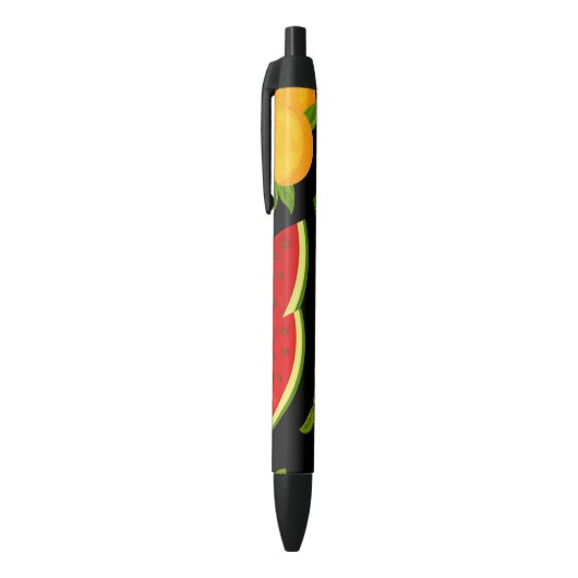 Citrus Fruits Zwarte Inkt Pen (Top (Verticaal))