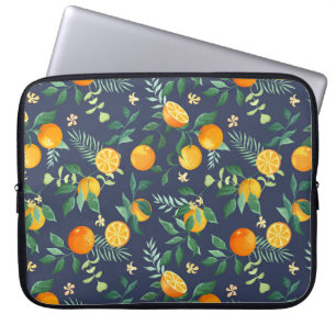 Citrus Fusion: Sinaasappels met tropische flair Laptop Sleeve