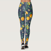 Citrus Fusion: Sinaasappels met tropische flair Leggings (Achterkant)