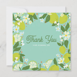 Citrus Garden Thank You Card - Mint Green Design Bedankkaart