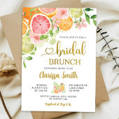 Citrus Grapefruits Été Bridal Douche Invitation
