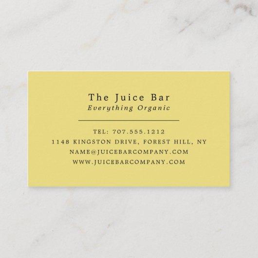 Citrus Grapefruitsap Visitekaartje (Achterkant)