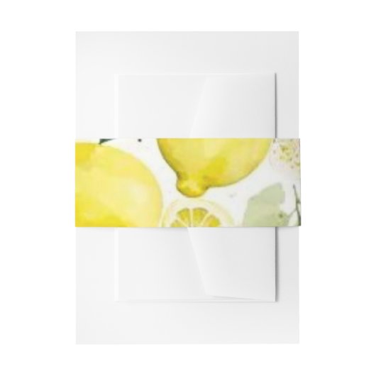 Citrus greenery napkin uitnodigingen wikkel (Voorkant Voorbeeld)
