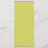 Citrus Groen Oranje Bruiloft Menu (Achterkant)