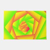 Citrus groen Sinaasappel geel ombre abstract ontwe Deurmat (Voorkant)