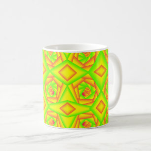 Citrus groen Sinaasappel geel ombre abstract ontwe Koffiemok