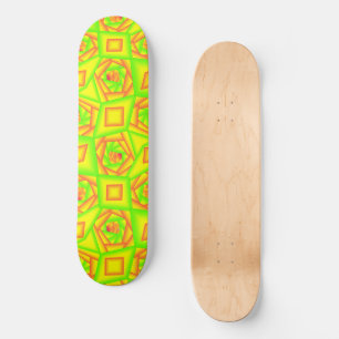 Citrus groen Sinaasappel geel ombre abstract ontwe Skateboard